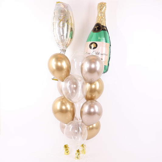 Gold Cheers Celebration Balloon Bouquet