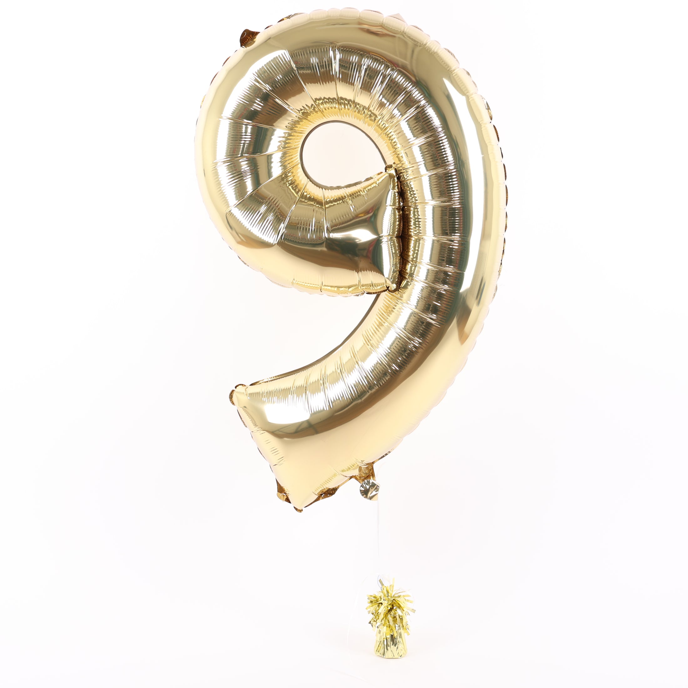 White Gold Number Balloon, 34in