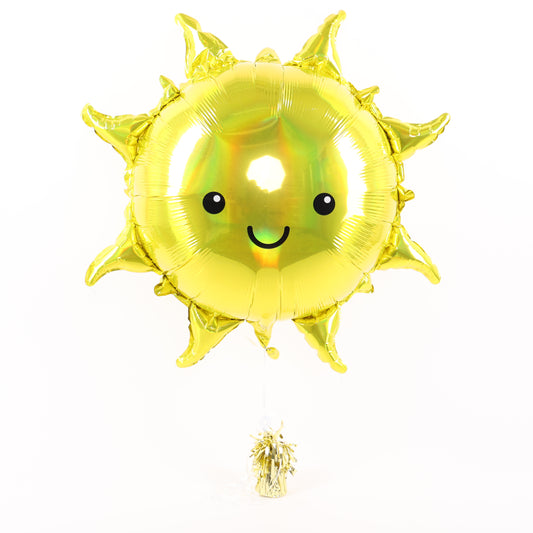 Iridescent Smiling Sun Balloon, 27in