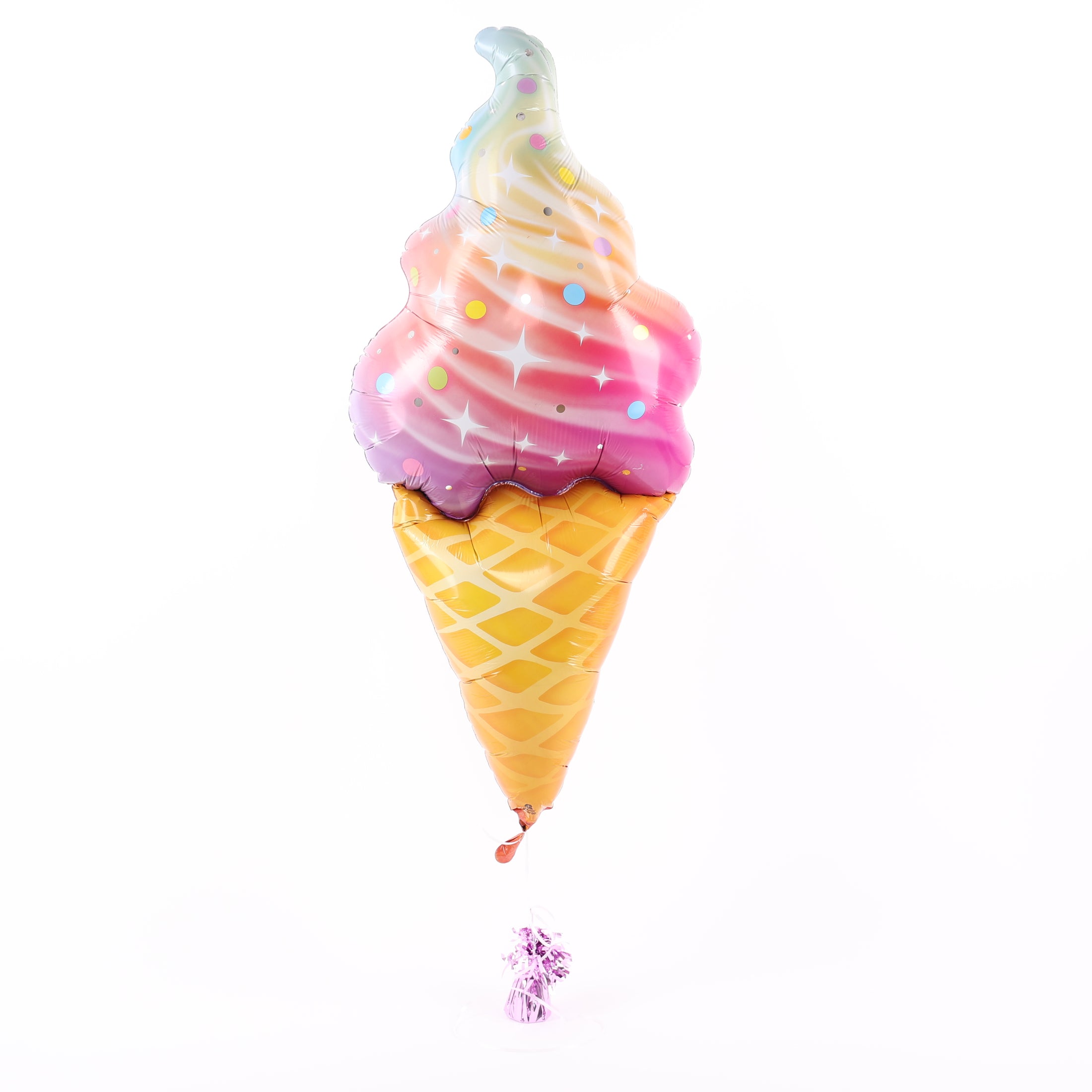 Rainbow Swirl Ice Cream Cone Balloon, 45in